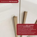 Ver imagem 4 de Guarda Roupa Casal 6 Portas Norton Nature/off White - Móveis Henn