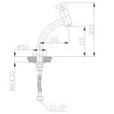 Ver imagem 2 de Torneira para Banheiro de Mesa Gaya Nilo 1/2"