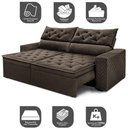 Ver imagem 3 de Sofá Retrátil e Reclinável 2,30m Essence Velusoft Café Cama Inbox