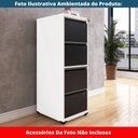 Ver imagem 6 de Armário de Arquivo Oficio 4 Gavetas Pandin 47 Cm (larg) Aço Branco C/ Frente Gaveta Preta C/ Chave