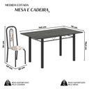 Ver imagem 3 de Conjunto Sala de Jantar com 6 Cadeiras Lívia Preto/Arabesco