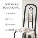 Ver imagem 7 de Conjunto Sala de Jantar com 6 Cadeiras Lívia Preto/Arabesco