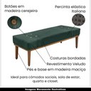 Ver imagem 3 de Recamier Decorativo 90cm Kors Veludo Pés de Madeira Verde Floresta - Gran Belo