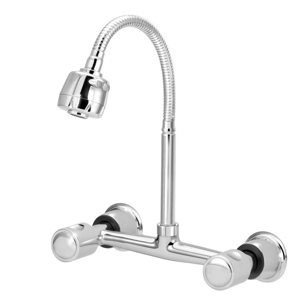 Torneira Misturador Cozinha Gourmet Parede Flexível Luxo - 1