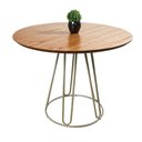 Ver imagem 1 de Mesa de Jantar Rubi Cinamono com Base de Metal Champanhe