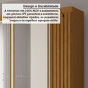 Ver mais imagens de Guarda-roupa Casal Eliza 6 Portas 6 Gavetas com Espelho 100% Mdf Cinamomo/off White - Acp Móveis