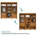 Ver imagem 5 de Guarda-roupa Casal Eliza 6 Portas 6 Gavetas com Espelho 100% Mdf Cinamomo/off White - Acp Móveis