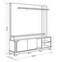Ver imagem 4 de Estante Home Jurere 1800 para Tv Amendoa/off White matte - Colibri