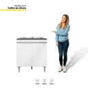 Ver imagem 2 de Cozinha 03pçs Aéreo 120cm Balcão Pia e Cooktop Branco