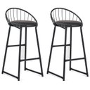 Ver imagem 1 de Banqueta Industrial Aço Preta – Gourmet, Varanda, Living – Banqueta Shell Kit 2