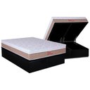 Ver imagem 1 de Cama Box Baú Queen: Colchão Anatômico Orthoflex Foggia Premier + Base Crc Suede Black (158x198)
