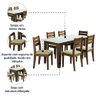 Conjunto Sala de Jantar Mesa Miami 1,60m 6 Cadeiras Dakar Cedro / Off White / Bege Dobuê - 5