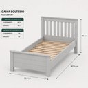Ver imagem 3 de Cama de Solteiro de Madeira Maciça Ecoconfort
