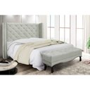 Ver imagem 3 de Cabeceira Cama Box Queen 160cm e Recamier Vicenza Veludo S04 - D'Rossi Prata