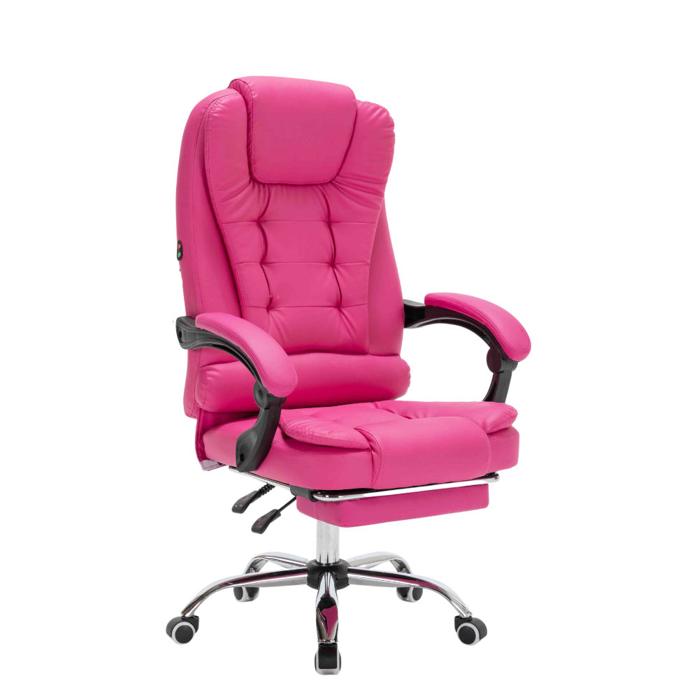 Cadeira Presidente C/ Massagem 2 Pontos Pink