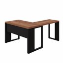 Ver imagem 5 de Mesa Escritório em L 120 cm X 150 cm Design Industrial F5 Office Cor:Nogal com Preto