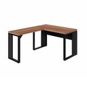 Ver imagem 2 de Mesa Escritório em L 120 cm X 150 cm Design Industrial F5 Office Cor:Nogal com Preto