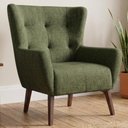 Ver imagem 2 de Poltrona Decorativa Malta Base Madeira Linho Color Trend Tca 307 Moll