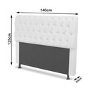 Ver imagem 3 de Cabeceira Paris para Cama Box Casal 140cm:corino Marfim