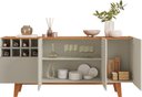 Ver imagem 3 de Buffet Duna 3 Portas 1 Gaveta e Adega Mv - Rei de Casa Off White/naturale