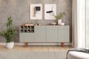 Ver imagem 5 de Buffet Duna 3 Portas 1 Gaveta e Adega Mv - Rei de Casa Off White/naturale