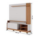 Ver imagem 3 de Estante para Tv até 75 Polegadas Boss 2 Portas Off White/freijó 1800 - Pnr Móveis