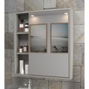 Ver imagem 2 de Espelheira para Banheiro 60cm com Nichos Multimóveis CR10112 Cimento
