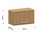 Ver imagem 3 de Armário Aéreo para Geladeira 100 Mdf 1 Porta Basculante 60cm Duna Luciane Móveis