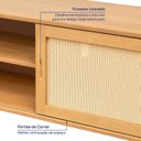 Ver imagem 7 de Rack para TV até 75 Polegadas 220cm em Madeira Maciça Porta Rattan Magna Cabecasamadeiraoriginals