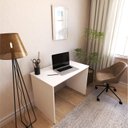 Ver imagem 5 de Escrivaninha Branca 100x60 cm para Home Office e Escritório – Mesa para Computador e Estudos