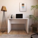 Ver imagem 1 de Escrivaninha Branca 100x60 cm para Home Office e Escritório – Mesa para Computador e Estudos