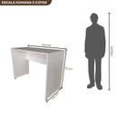 Ver imagem 3 de Escrivaninha Branca 100x60 cm para Home Office e Escritório – Mesa para Computador e Estudos
