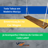 Balanço de Madeira Suspenso Infantil e Adulto C/ Corda 12x50 - 2
