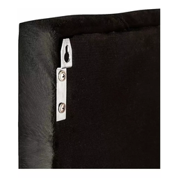 Cabeceira Cama Casal Suede 1.40-Preto - 4