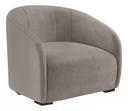 Ver imagem 1 de Poltrona Decorativa Julia Sala Recepção Suede Cappuccino - Incasa Decor