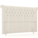 Ver imagem 1 de Cabeceira Cama Box Queen 160cm Estofada Meora P05 Linho Creme - Lyam Decor