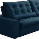 Ver imagem 6 de Sofá Retrátil Reclinável para Sala 4 Lugares 290cm Curie F04 Veludo Azul - Lyam Decor