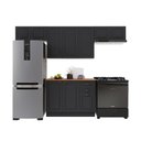Ver imagem 2 de Armário de Cozinha Modulada Compacta Fidelitá Nara 100% MDF 4 Peças 280cm 10 Portas 2 Gavetas com