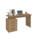 Ver imagem 1 de Escrivaninha Mesa Flay Escritório 03 Gavetas Nature Móveis Leão