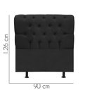 Ver imagem 2 de Cabeceira para Cama Box Solteiro 90 Cm Paris:preto