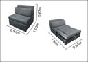 Ver imagem 4 de Poltrona Cama Meca_mmsb que Se Transforma em Sofá Cama de Solteiro com 94cm Resistente e Confortável