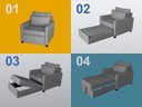 Ver imagem 3 de Poltrona Cama Meca_mmsb que Se Transforma em Sofá Cama de Solteiro com 94cm Resistente e Confortável