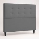 Ver imagem 6 de Cabeceira Decorativa Ivy para Cama de Casal 140 cm Suede Cinza