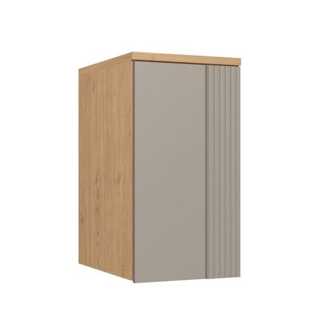 Módulo Guarda-Roupa Aéreo 1 Porta Elegance Cinza/Angelin/Niquel
