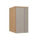 Ver imagem 1 de Módulo Guarda-Roupa Aéreo 1 Porta Elegance Cinza/Angelin/Niquel