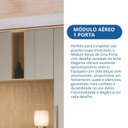Ver imagem 6 de Módulo Guarda-Roupa Aéreo 1 Porta Elegance Cinza/Angelin/Niquel