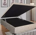 Ver imagem 4 de Base Box Baú Casal Suede:bege