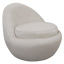 Ver imagem 1 de Poltrona Decorativa Orgânica Kaira Base Fixa Veludo Off White - Nexta Casa