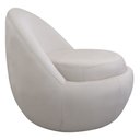 Ver imagem 6 de Poltrona Decorativa Orgânica Kaira Base Fixa Veludo Off White - Nexta Casa