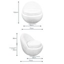 Ver imagem 4 de Poltrona Decorativa Orgânica Kaira Base Fixa Veludo Off White - Nexta Casa